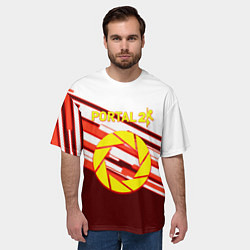 Футболка оверсайз мужская Portal geometry game, цвет: 3D-принт — фото 2