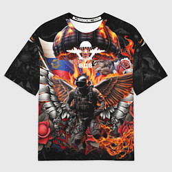 Мужская футболка оверсайз Десантник ВДВ с крыльями ангела