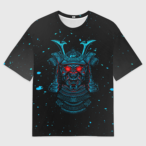 Мужская футболка оверсайз Японский самурай маска / 3D-принт – фото 1
