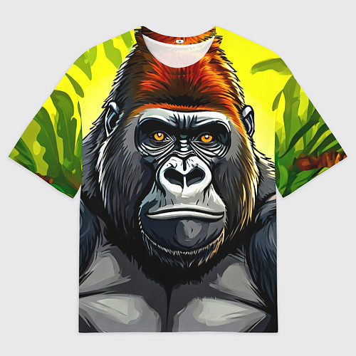 Мужская футболка оверсайз Огромная горилла / 3D-принт – фото 1