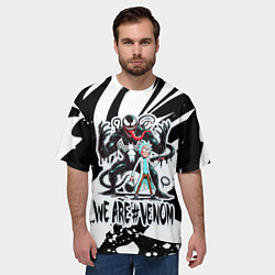 Футболка оверсайз мужская Rick Sanchez - we are Venom meme, цвет: 3D-принт — фото 2