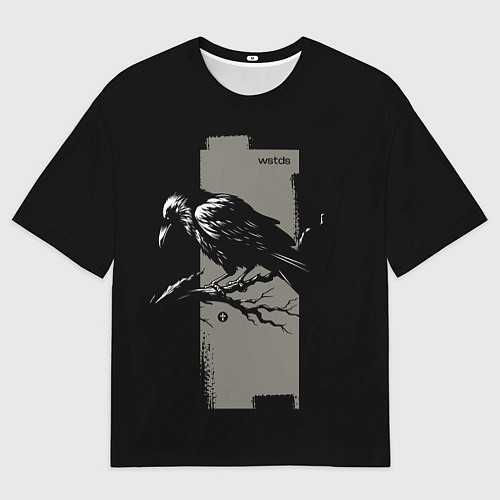 Мужская футболка оверсайз Dark raven / 3D-принт – фото 1