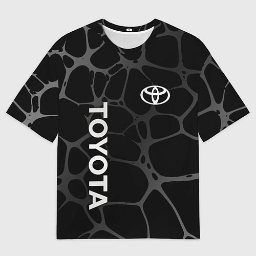 Мужская футболка оверсайз Toyota - монохромный аква / 3D-принт – фото 1