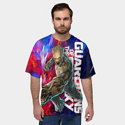 Футболка оверсайз мужская Guardians of the galaxy - Groot and Rocket, цвет: 3D-принт — фото 2
