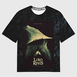 Футболка оверсайз мужская Братство кольца - Гэндальф, цвет: 3D-принт