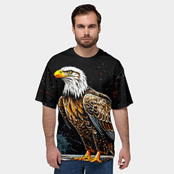 Футболка оверсайз мужская Статный белоголовый орлан, цвет: 3D-принт — фото 2