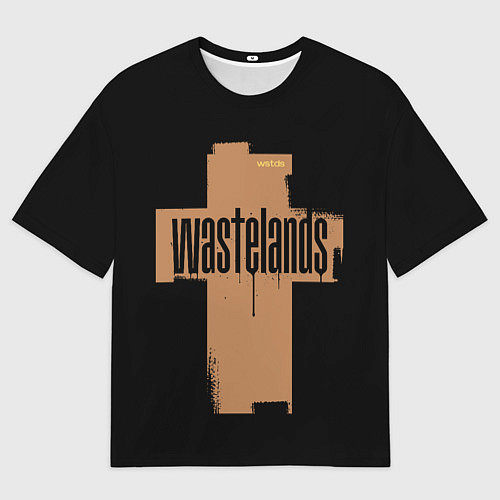 Мужская футболка оверсайз Гранжевый крест / 3D-принт – фото 1