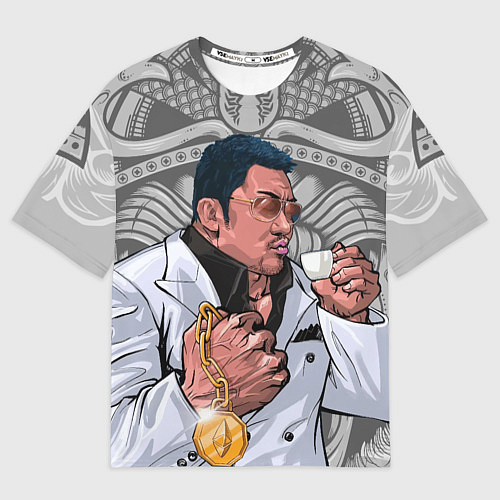 Мужская футболка оверсайз Ма Дон Сок - якудза с капучино / 3D-принт – фото 1