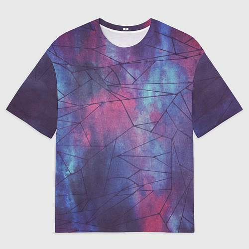 Мужская футболка оверсайз Космическая туманность: паутина / 3D-принт – фото 1