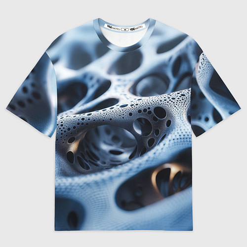 Мужская футболка оверсайз Текстура объемных сот / 3D-принт – фото 1