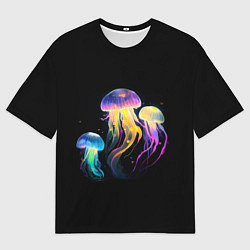 Мужская футболка оверсайз Танец трёх медуз