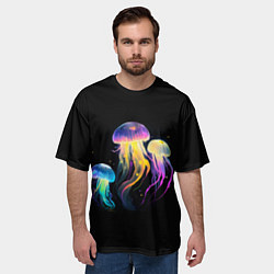 Футболка оверсайз мужская Танец трёх медуз, цвет: 3D-принт — фото 2