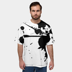 Футболка оверсайз мужская Art blots - vanguard, цвет: 3D-принт — фото 2
