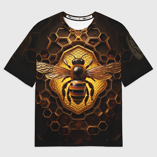 Мужская футболка оверсайз Золотая пчела / 3D-принт – фото 1