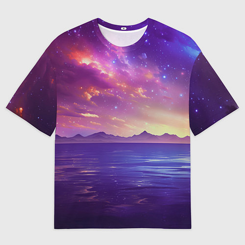 Мужская футболка оверсайз Волшебная галактика / 3D-принт – фото 1