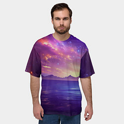 Футболка оверсайз мужская Волшебная галактика, цвет: 3D-принт — фото 2