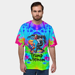 Футболка оверсайз мужская Дональд Трамп против Венома, цвет: 3D-принт — фото 2