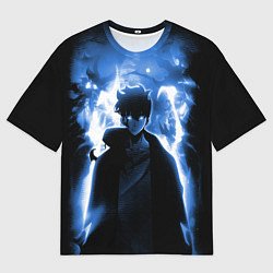 Футболка оверсайз мужская Поднятие уровня в одиночку - магистр теней, цвет: 3D-принт