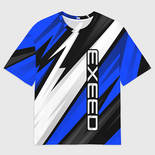 Мужская футболка оверсайз Exeed - blue sport / 3D-принт – фото 1