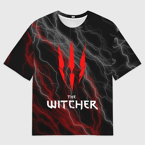 Мужская футболка оверсайз The witcher - геральт- молнии / 3D-принт – фото 1