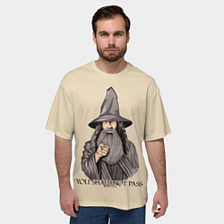 Футболка оверсайз мужская Ты не пройдешь Властелин колец, цвет: 3D-принт — фото 2