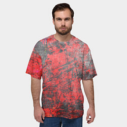 Футболка оверсайз мужская Абстракция - grunge vibe, цвет: 3D-принт — фото 2