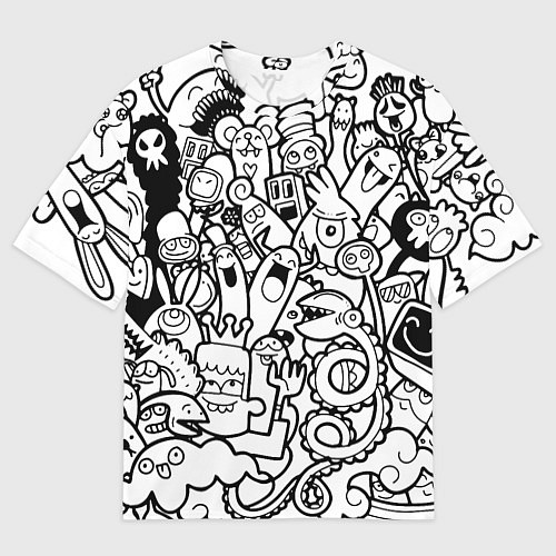 Мужская футболка оверсайз Каляки маляки / 3D-принт – фото 1