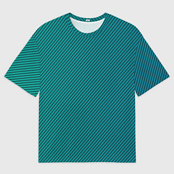 Мужская футболка оверсайз Бирюзовый перелив