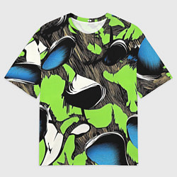 Футболка оверсайз мужская Объемный камуфляж из слоев, цвет: 3D-принт