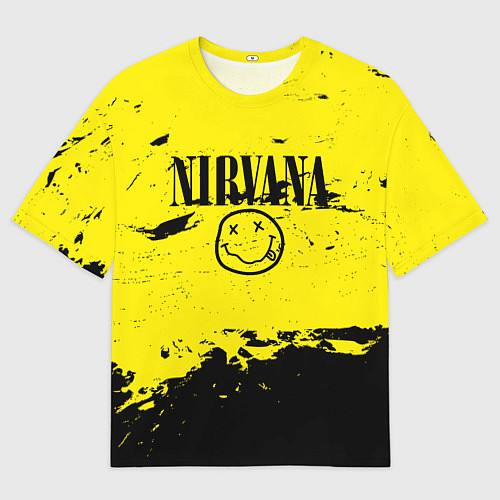 Мужская футболка оверсайз Нирвана мазки / 3D-принт – фото 1