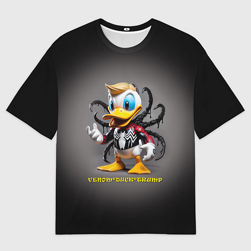 Мужская футболка оверсайз Venom-Duck-Trump joke / 3D-принт – фото 1
