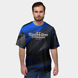 Футболка оверсайз мужская Kingdom Come Deliverance 2 black blue, цвет: 3D-принт — фото 2