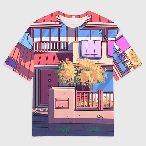 Мужская футболка оверсайз Lo-fi японский стиль улица / 3D-принт – фото 1