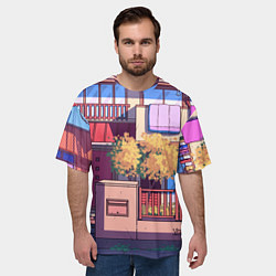 Футболка оверсайз мужская Lo-fi японский стиль улица, цвет: 3D-принт — фото 2