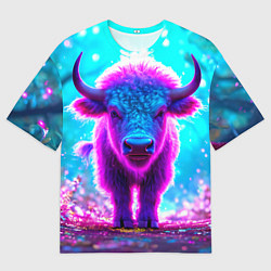 Футболка оверсайз мужская Белый буйвол, цвет: 3D-принт