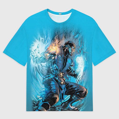 Мужская футболка оверсайз Mortal Kombat - Sub-Zero / 3D-принт – фото 1