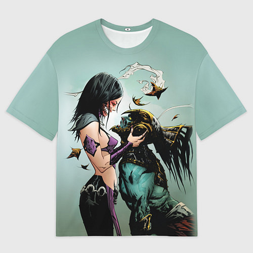 Мужская футболка оверсайз Mileena & Kotal Kahn - Mortal Kombat / 3D-принт – фото 1