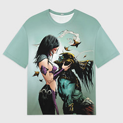 Мужская футболка оверсайз Mileena & Kotal Kahn - Mortal Kombat