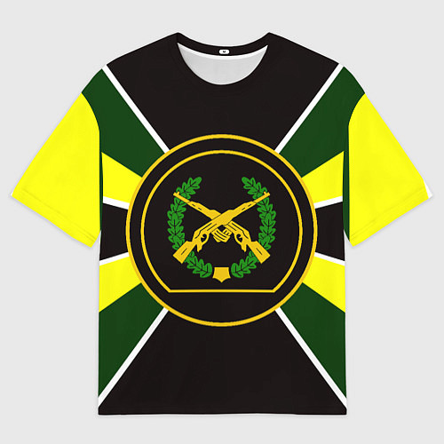 Мужская футболка оверсайз Мотострелковые войска: шеврон без текста / 3D-принт – фото 1