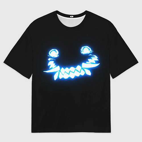 Мужская футболка оверсайз Улыбка демона / 3D-принт – фото 1
