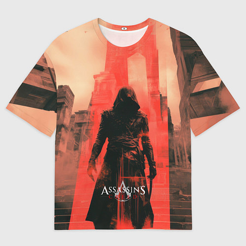 Мужская футболка оверсайз Assassins Creed black ninja / 3D-принт – фото 1