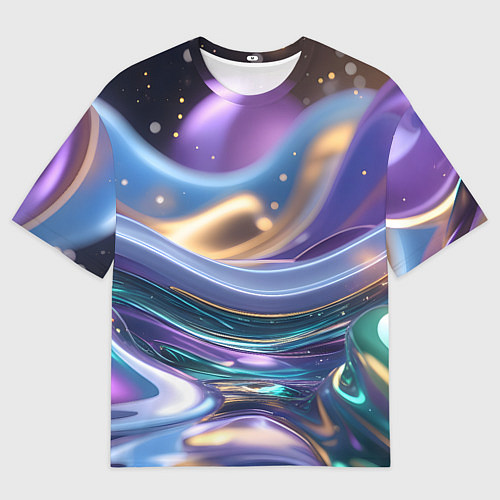 Мужская футболка оверсайз Космическая краска / 3D-принт – фото 1