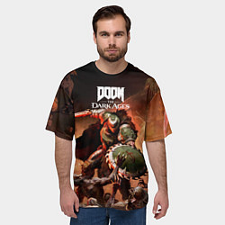 Футболка оверсайз мужская Doom slayer Doom the dark ages, цвет: 3D-принт — фото 2