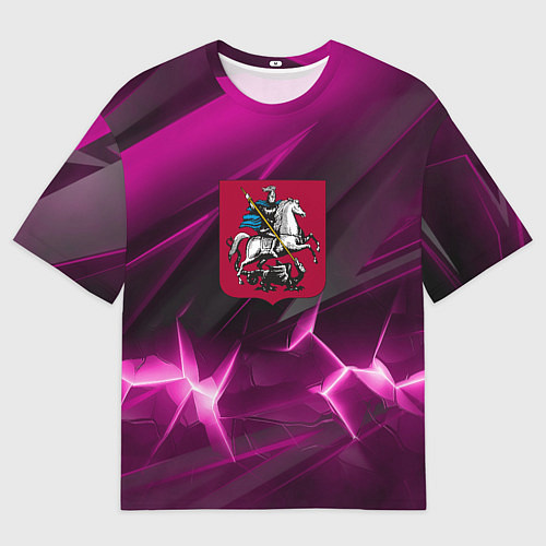 Мужская футболка оверсайз Георгий Победоносец розовый фон / 3D-принт – фото 1