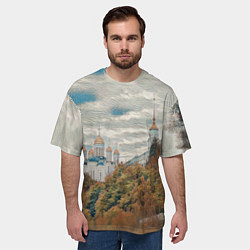 Футболка оверсайз мужская Храм на горе, цвет: 3D-принт — фото 2