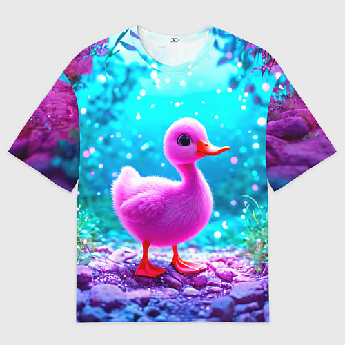 Мужская футболка оверсайз Утеночек / 3D-принт – фото 1