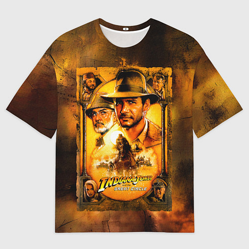 Мужская футболка оверсайз Indiana Jones and raiders of lost ark / 3D-принт – фото 1