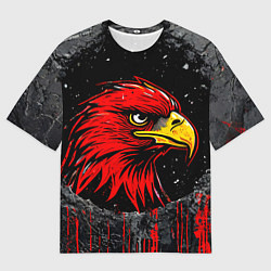 Мужская футболка оверсайз Орел Атланта Хокс в стене