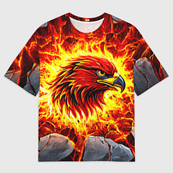 Мужская футболка оверсайз Атланта Хокс в огне