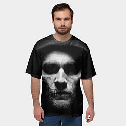 Футболка оверсайз мужская Sons Of Anarchy - Jax skull, цвет: 3D-принт — фото 2